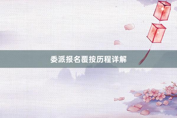 委派报名覆按历程详解